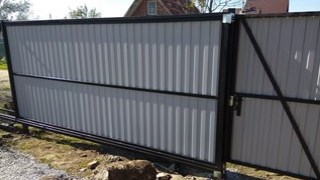 Купить сваи для ворот в Острогожск. Заказать ворота на сваях под ключ от 21805 руб
